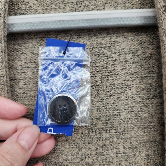 NWT Apt. 9 Heathered Gray & Taupe Open Front Sweater Cardigan Women's S - Picture 6 of 9